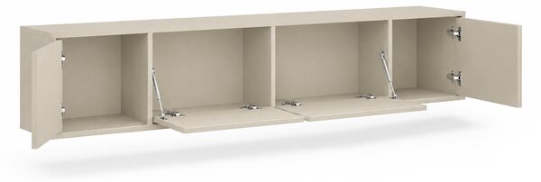 Závěsná čtyřdveřová TV skříňka Zolia 180 cm - kašmír