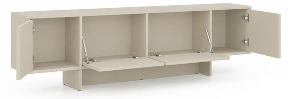 Čtyřdveřová TV skříňka Zolia 180 cm na soklu - kašmír