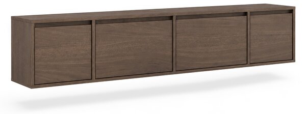 Závěsná TV skříňka Zolia 180 cm čtyřdveřová - ořech elegant