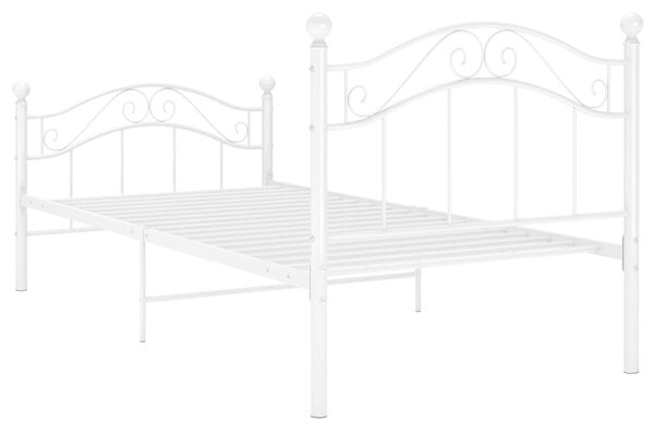 Rám postele bílý kov 90 x 200 cm 324989