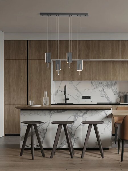 Moderní nástěnné svítidlo Totem 36W – Šedá