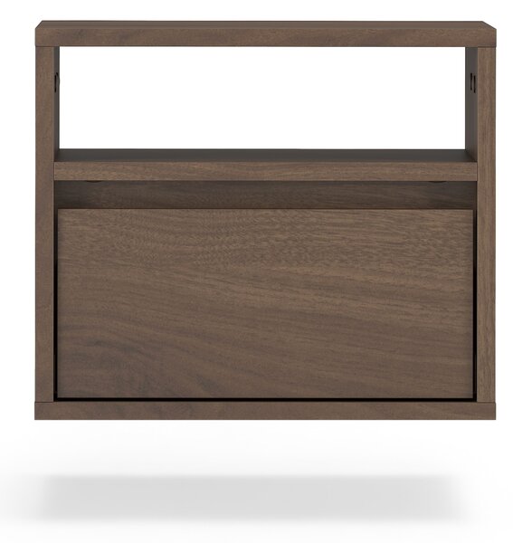 Závěsná noční skříňka Zolia 40 cm s šuplíkem - elegantní ořech
