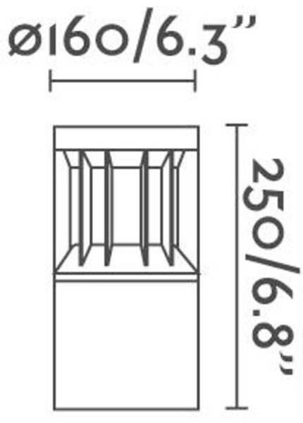 FARO SCREEN sloupková lampa, tmavě šedá, 2700K 360st 25cm wide
