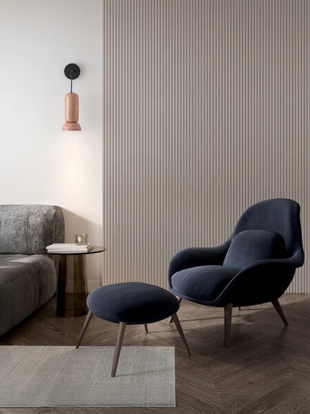 Designové nástěnné svítidlo Parlo Růžová