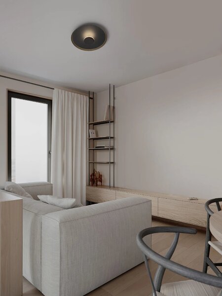 Minimalistické nástěnné svítidlo Dorell 35 černé – Černá
