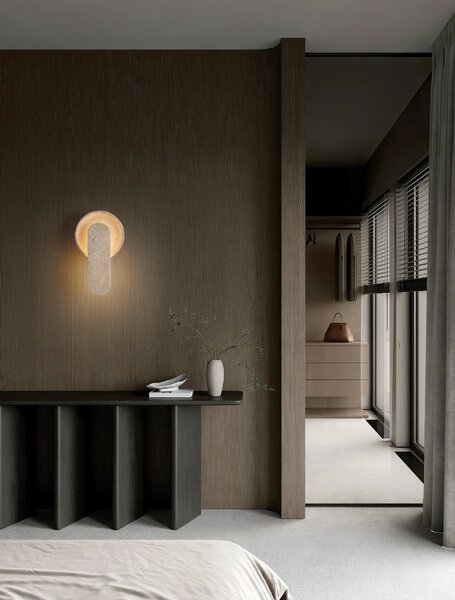 Designové nástěnné svítidlo Mavis Přírodní – Hnědá