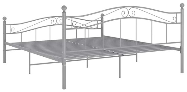 Rám postele šedý kov 160 x 200 cm 325002