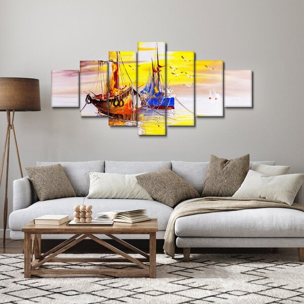Obraz - Malba lodí (210x100 cm)