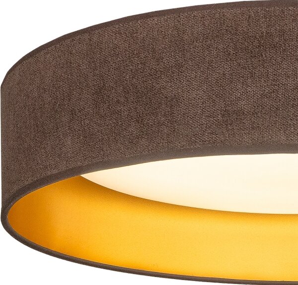 Brilagi-LED Str. svítidlo VELVET SIMPLE LED/24W/230V 3000K pr. 45 cm hnědá/zlatá