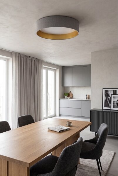 Brilagi-LED Stropní svítidlo VELVET SIMPLE LED/24W/230V 4000K pr. 45 cm šedá/zl