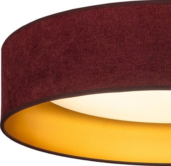 Brilagi-LED Str. svítidlo VELVET SIMPLE LED/24W/230V 3000K pr. 45 cm vín./zlatá