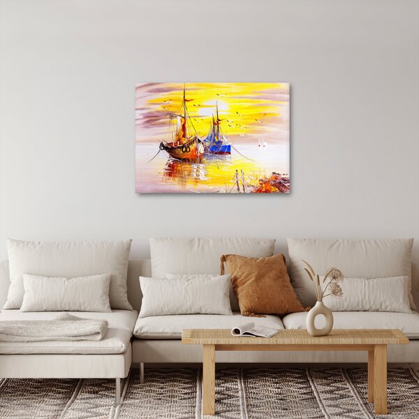 Obraz - Malba lodí (70x50 cm)