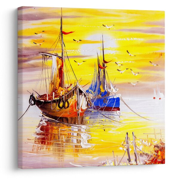 Obraz - Malba lodí (30x30 cm)