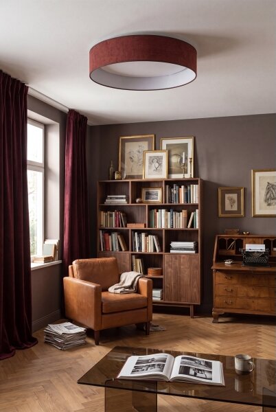 Brilagi - LED Stropní svítidlo VELVET SIMPLE LED/24W/230V 4000K pr. 45 cm vínová