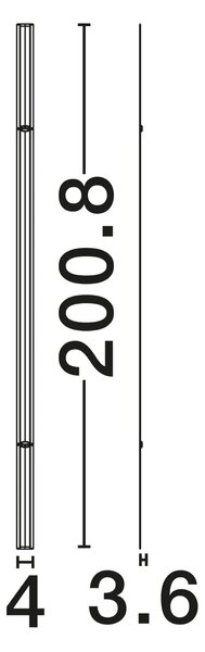 Moderní nástěnné svítidlo Invento 200 Černá D