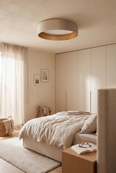 Brilagi-LED Str. svítidlo VELVET SIMPLE LED/24W/230V 4000K pr. 45 cm krém./zlatá