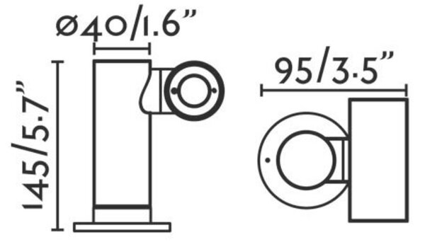 FARO SPY-1 sloupková lampa, tmavě šedá