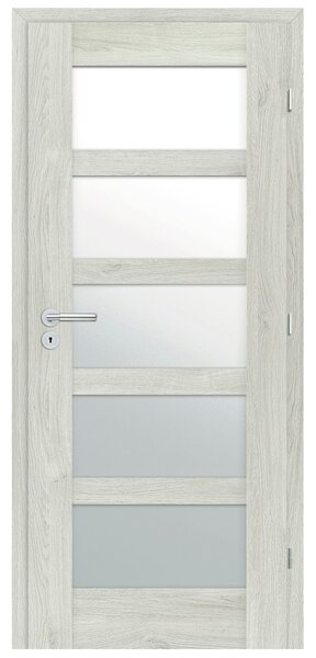 Classen Lukka Interiérové dveře M3 rámové, 60 P, 646 × 1985 mm, fólie, pravé, dub šedý, prosklené