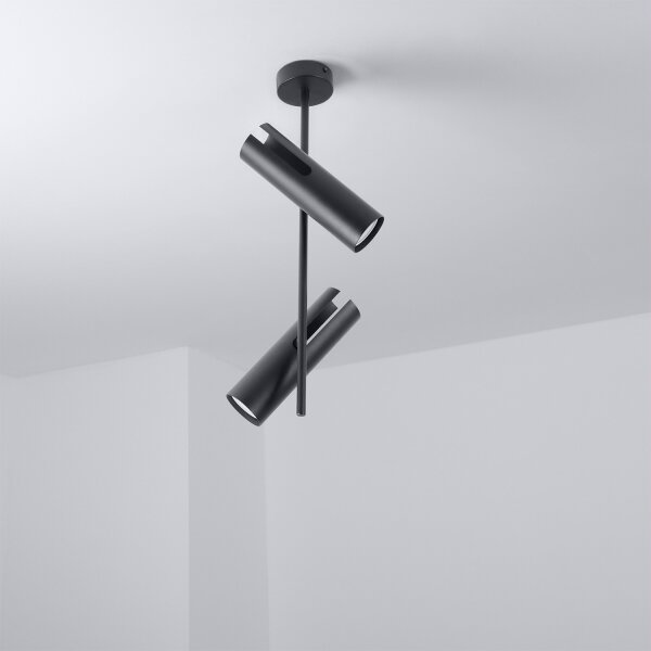 Brilagi - Lustr na tyči BRANCH 2xGU10/30W/230V černá