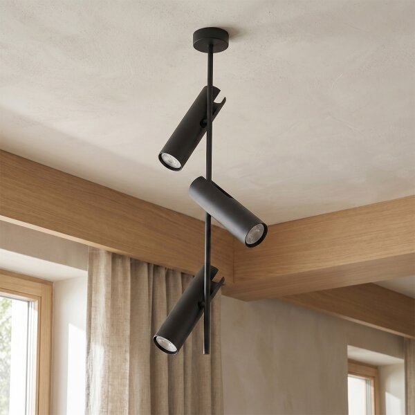 Brilagi - Lustr na tyči BRANCH 3xGU10/30W/230V černá