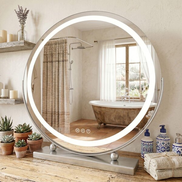 Zrcadlo Rea Make-Up Led Chrome
