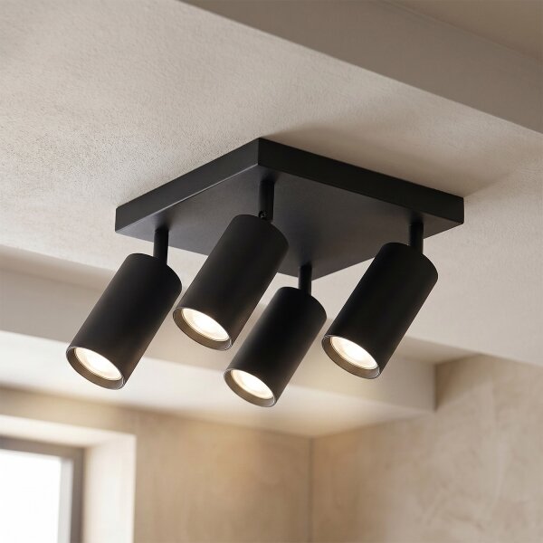 Brilagi - Bodové svítidlo SELE SQUARE 4xGU10/30W/230V černá
