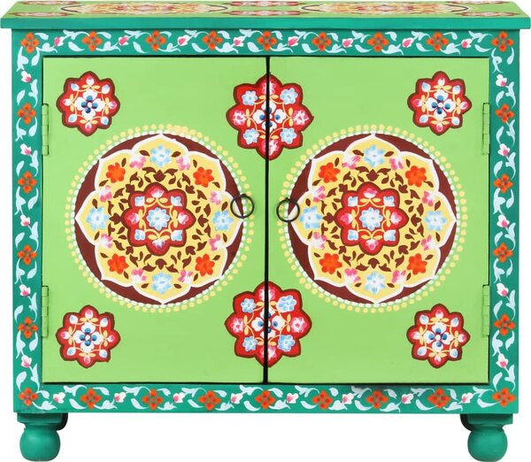 VidaXL Příborník ručně malovaný vícebarevný 70x35x60 cm Mango masiv