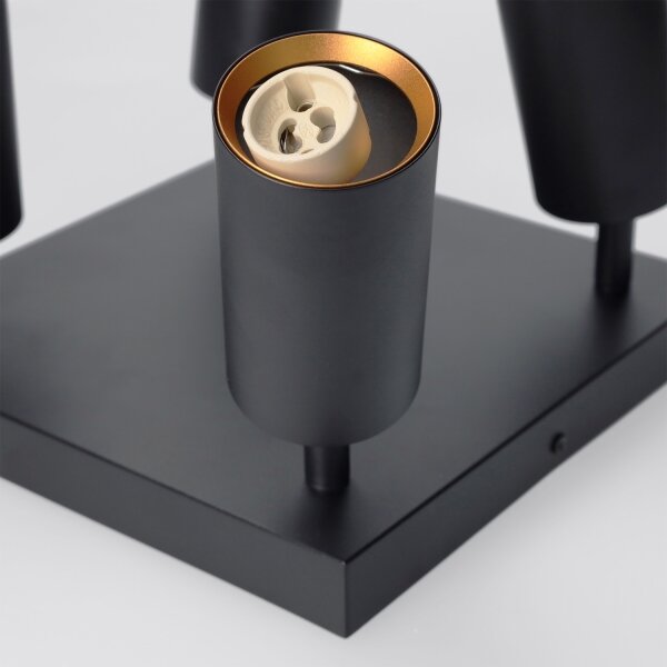 Brilagi - Bodové svítidlo SELE SQUARE 4xGU10/30W/230V černá/zlatá