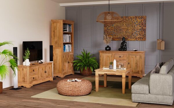 TV stolek 140x60x45 Guru z masivu mango