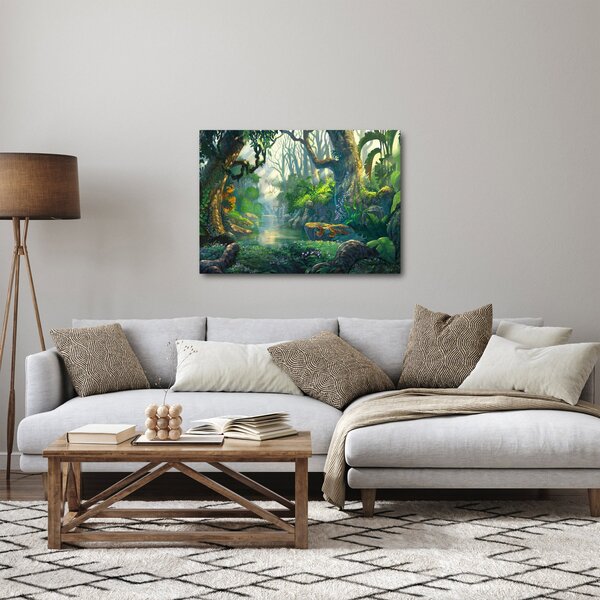 Obraz - Ilustrace tropického lesu (70x50 cm)