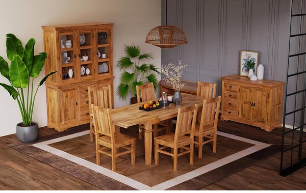 Rozkládací jídelní stůl Guru 140/220x90 z masivu mango