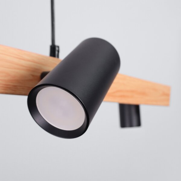 Brilagi - Lustr na lanku SELE 6xGU10/30W/230V černá/dekor dubu