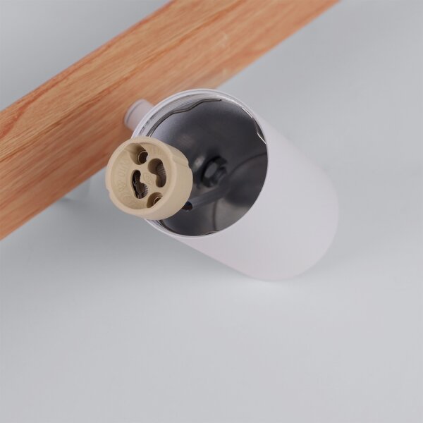 Brilagi - Lustr na lanku SELE 6xGU10/30W/230V bílá/dekor dubu