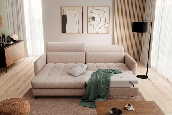 ROHOVÁ SEDAČKA, textil, béžová MID.YOU - Sedací soupravy, Online Only