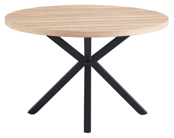 KONDELA Jedálenský stůl, dub sonoma / čierna, průměr 120 cm, MEDOR