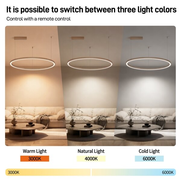 Brilagi - LED Stmív. lustr na lanku PORTOFINO LED/60W/230V pr. 80 cm béžová + DO