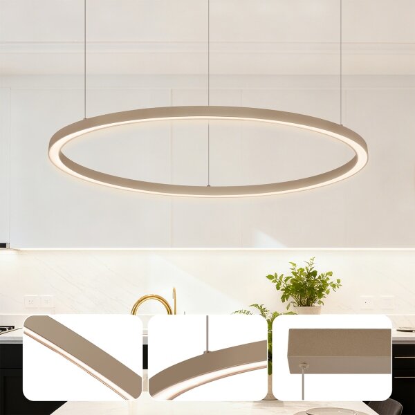 Brilagi - LED Stmív. lustr na lanku PORTOFINO LED/60W/230V pr. 80 cm béžová + DO