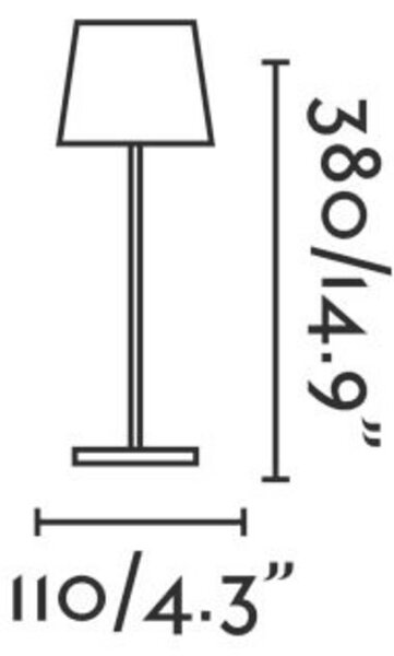 FARO TOC 380 šedá přenosná stolní lampa