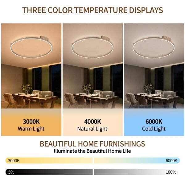 Brilagi - LED Stmívatelné svítidlo PORTOFINO LED/60W/230V pr. 80 cm béžová + DO
