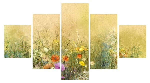 Obraz - Malovaná louka (125x70 cm)