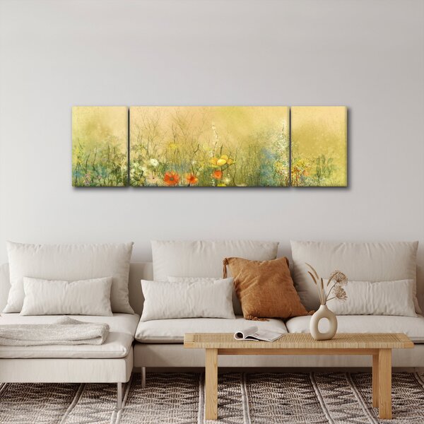 Obraz - Malovaná louka (170x50 cm)