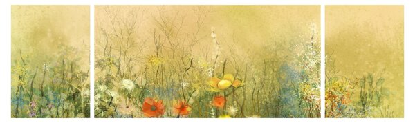 Obraz - Malovaná louka (170x50 cm)