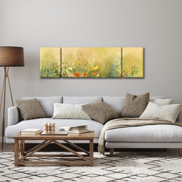 Obraz - Malovaná louka (170x50 cm)