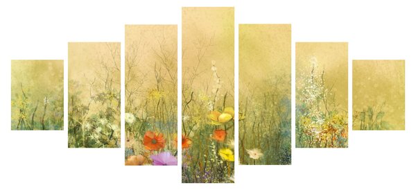 Obraz - Malovaná louka (210x100 cm)