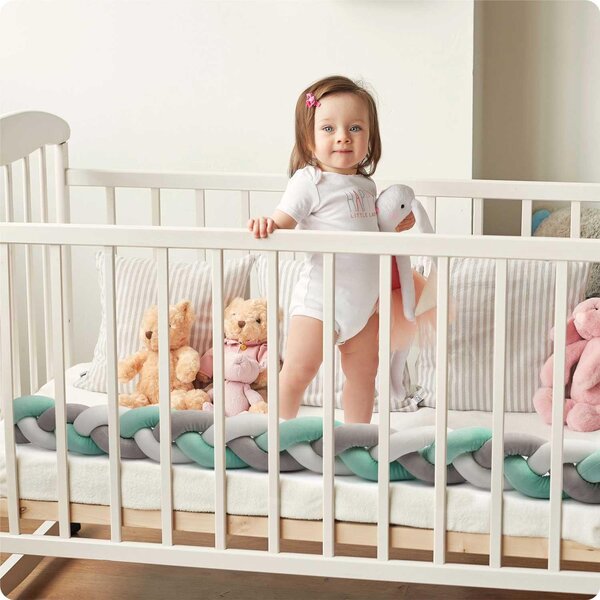 Ricokids 722002 Mantinel do postýlky 2 m, mátově šedý