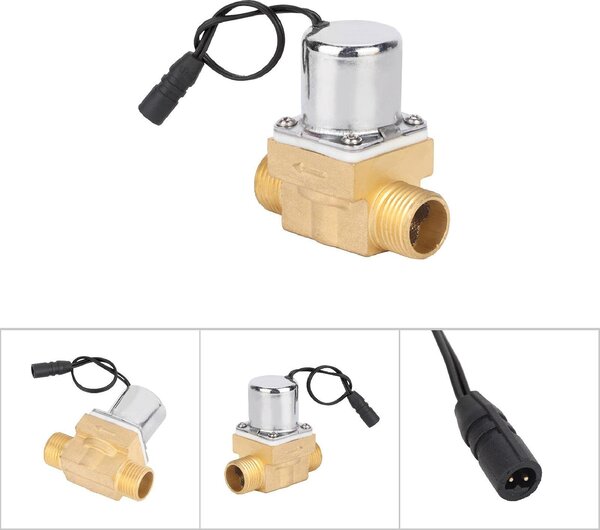 Magnetický ventil, měděný, pro koupelny, určený pro pisoary, napětí 6V, pro různé aplikace