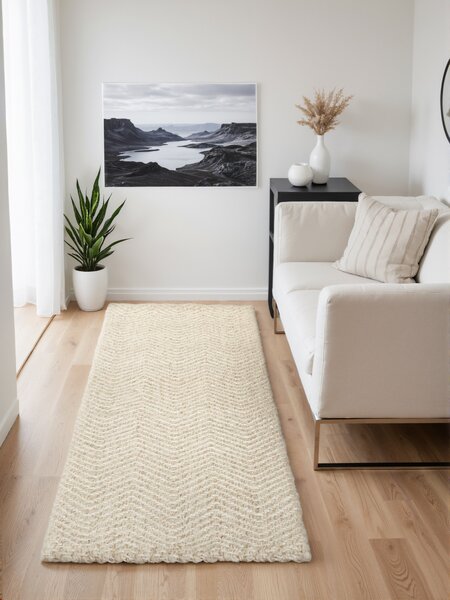 ELLE Decoration, Běhoun Majoli 106238 White z kolekce Elle, 80x200, bílá, chodba / předsíň