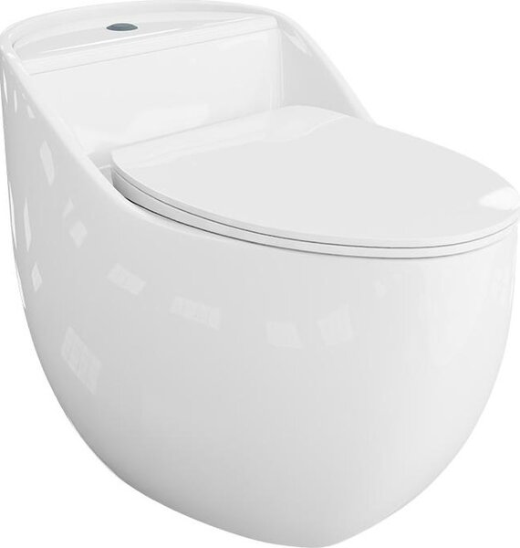 Kompaktní toaleta WC Lavita SILIA RIM bezokrajová s tlumeným dovíráním sedátka