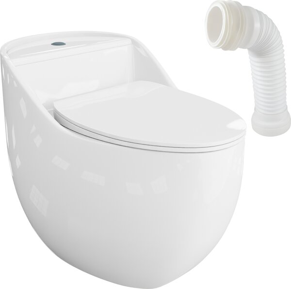 Kompaktní toaleta WC Lavita SILIA RIM bezokrajová s tlumeným dovíráním sedátka