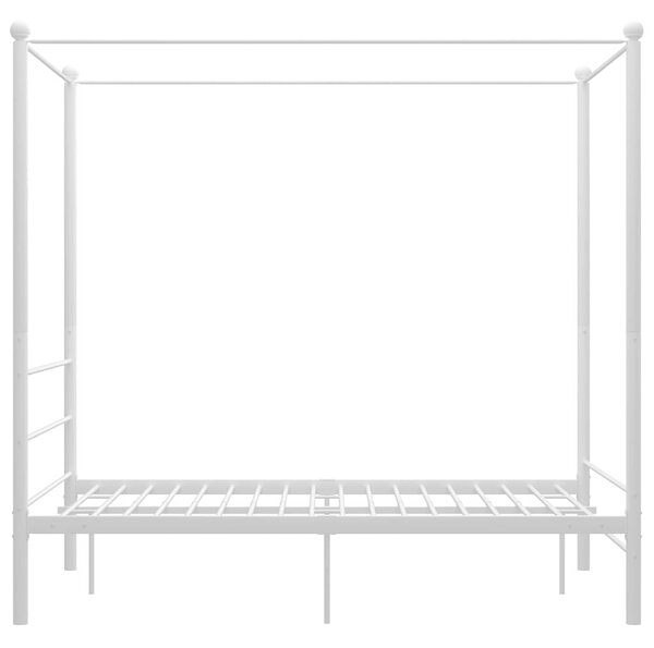Rám postele s nebesy bílý kovový 120 x 200 cm 325058